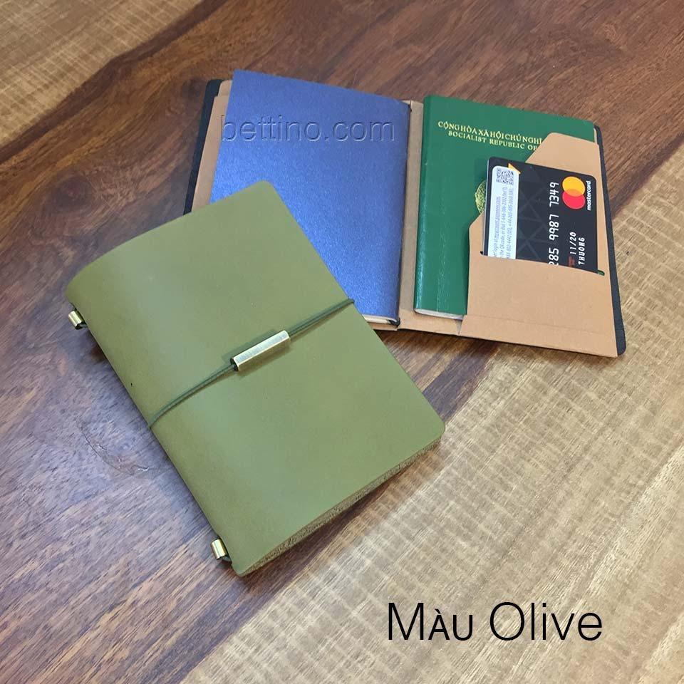 Ví đựng passport da thật Liberta Leather passport holder bao da passport khắc tên