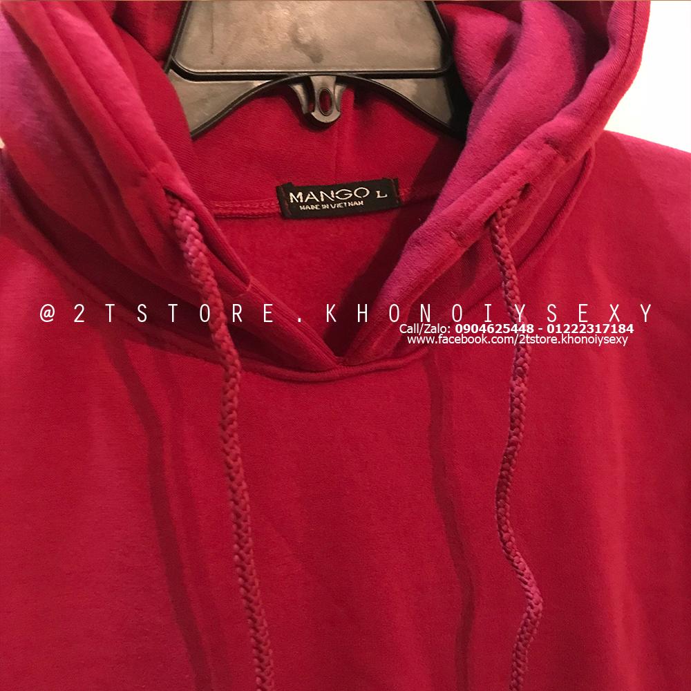 2T STORE ÁO KHOÁC HOODIE NỈ CÓ NÓN TRƠN MÀU ĐỎ 2TAKN08001-21.jpg