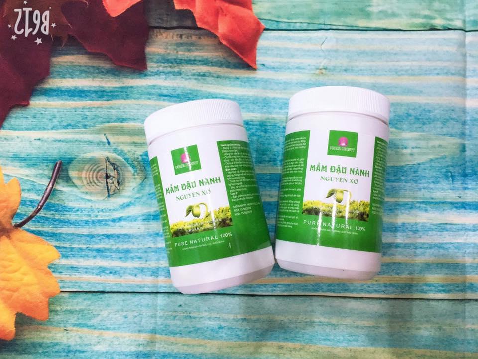 1KG (2 HỘP) MẦM ĐẬU NÀNH NGUYÊN XƠ ĐẸP DA TĂNG VÒNG 1