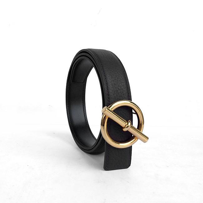 Thắt lưng nam , Dây nịt da khóa chữ Q mạ vàng - phong cách lịch lãm