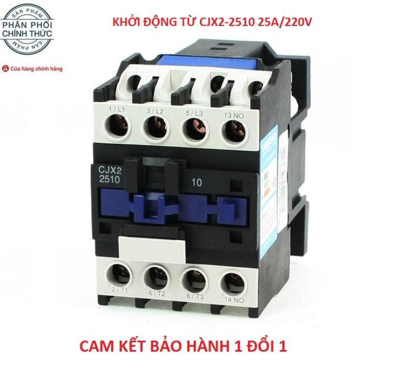 Khởi động từ contactor công suất lớn CJX2-2510 25A/220V (Trắng phối xanh)