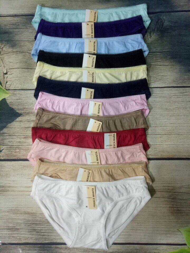 Combo 10 quần lót nữ cotton trơn mara 616