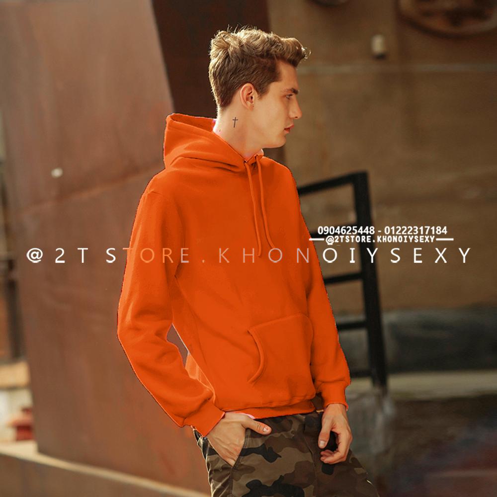 2T STORE ÁO KHOÁC HOODIE NỈ CÓ NÓN TRƠN MÀU CAM2TAKN08001-26.jpg