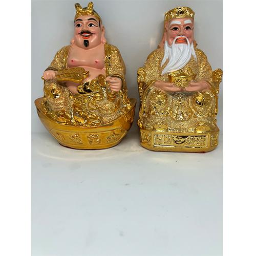 Tượng Thổ Địa Và Thần Tài Kim Sa PT0057 (7inch)