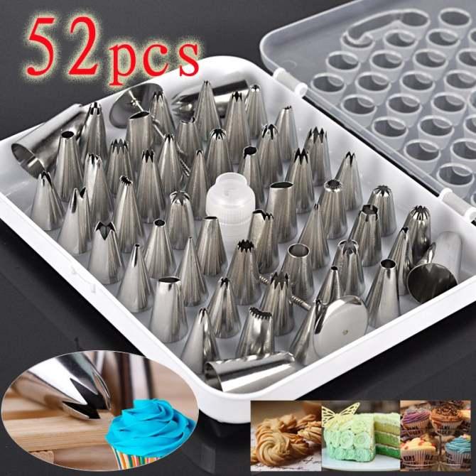 Cách lắp đui bắt kem, Cách trang trí bánh kem đơn giản,Bộ 52 Đuôi Bắt Bông Kem GLXK tiện lợi cho bạn sáng tạo những chiếc bánh đẹp và đầy ý nghĩa- GIÁ TÔT CHỈ HÔM NAY-H00 62