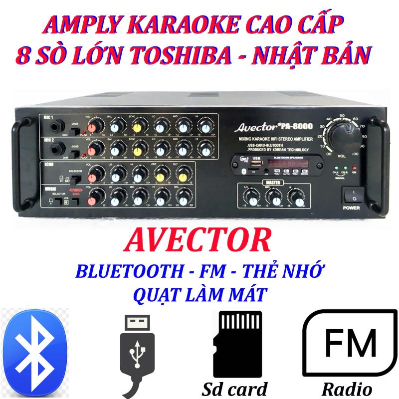 Amply karaoke ampli karaoke amply bluetooth nghe nhạc amply hat karaoke AVECTOR 8000