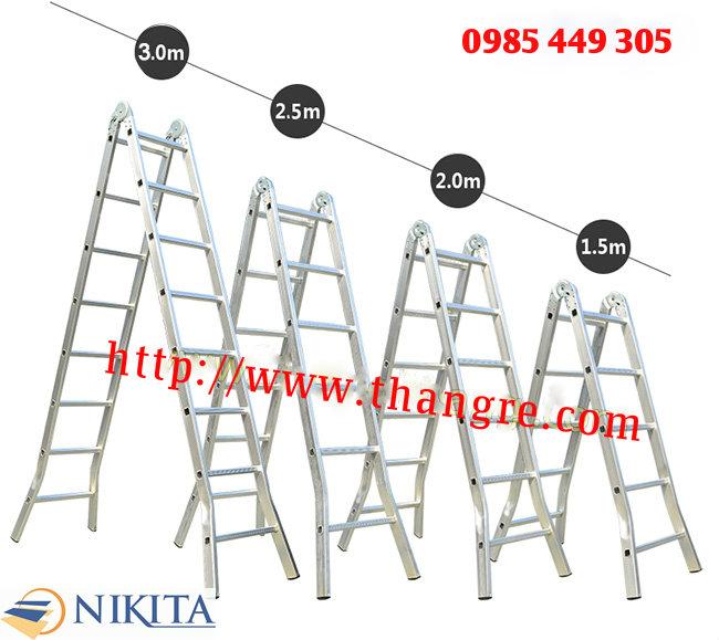 Thang nhôm chữ A khóa sập tự động Nikita Nhật Bản dài 3,9m (NIKA20)