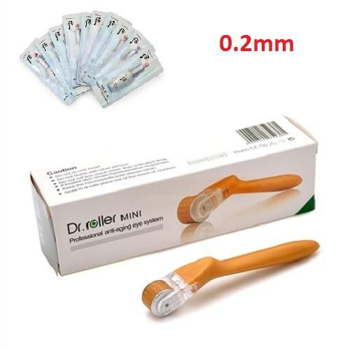Lăn Kim Mắt, Lăn Kim Môi Roller Eye 0.2mm, tặng 5 gói serum chống thâm mắt