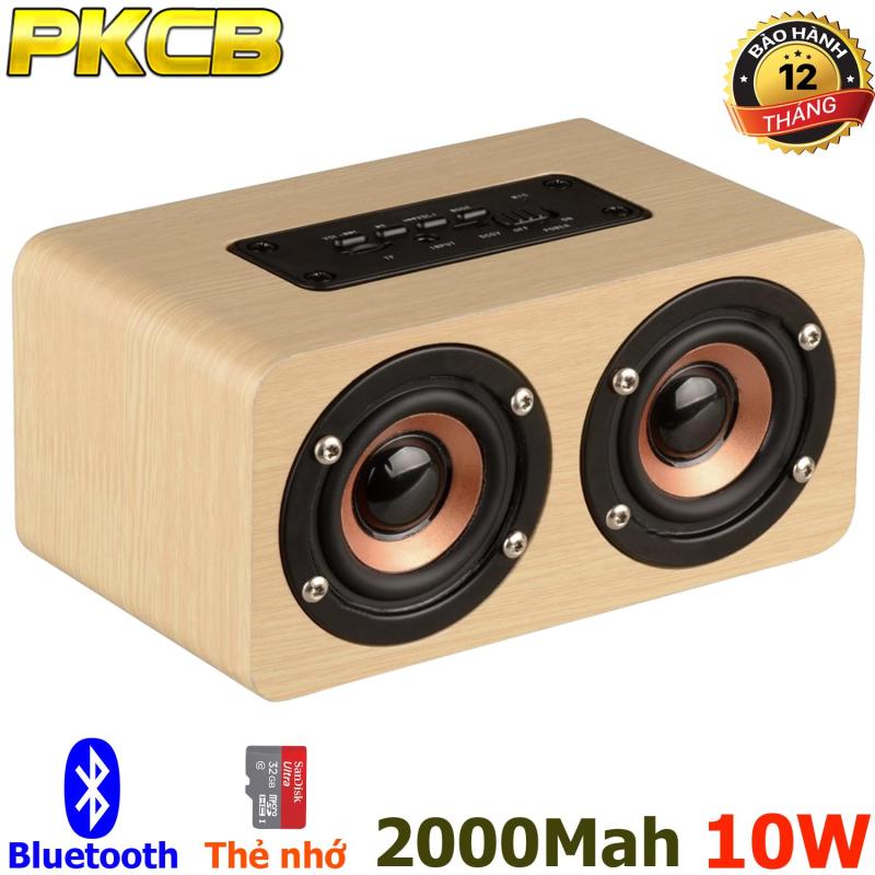 Loa Bluetooth Super Bass Gỗ PKCB G4 Lõi Kép HIFI stereo Speaker PF96