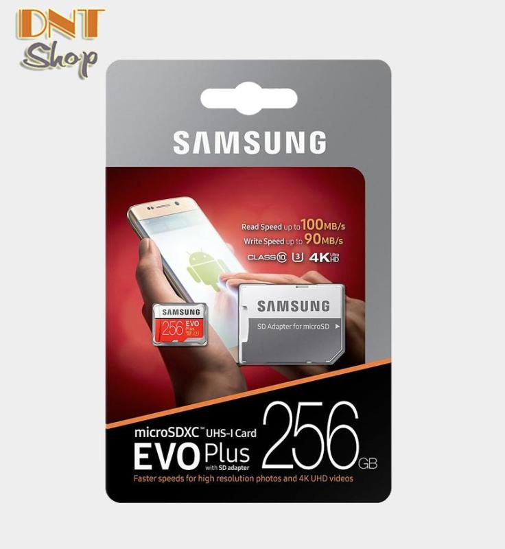 Thẻ nhớ MicroSDXC Samsung EVO Plus 256GB U3 4K - W90MB-R100MB With Adapter (MB-MC256GA)