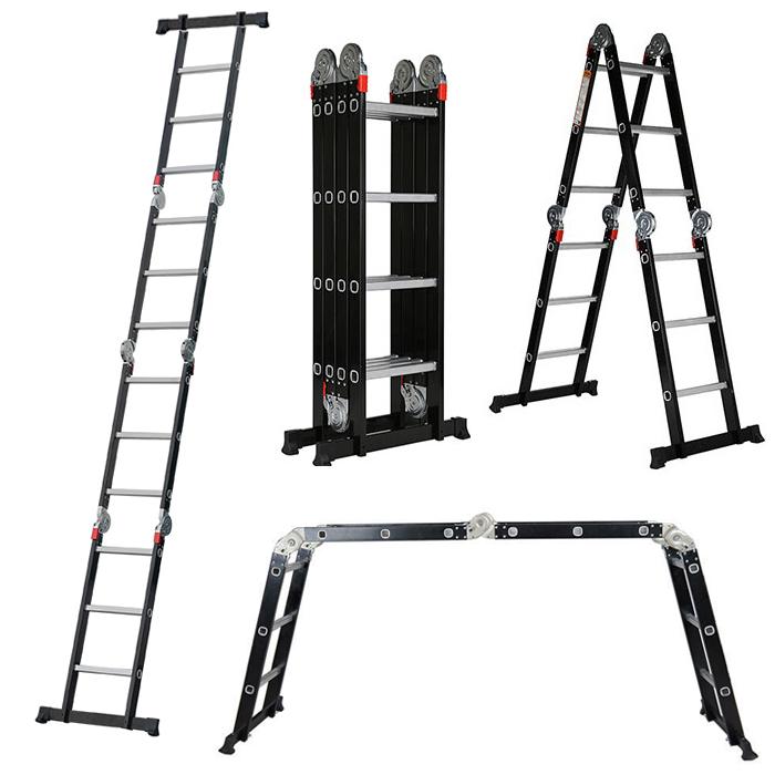 Thang nhôm gấp 4 đoạn Nikawa Nhật Bản - 4,6m NKG-44