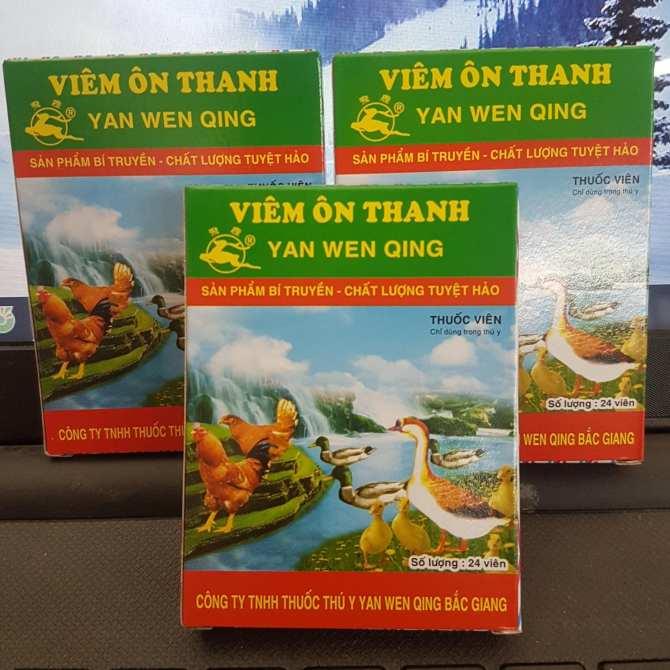 10 vỉ  Viêm ôn thanh- Thuốc Trị Toi Rù Gà - Thuốc cho gà đá chim cảnh