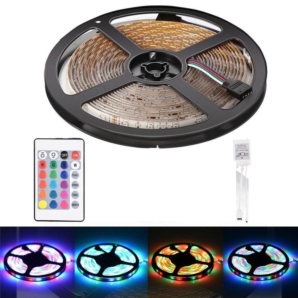 Đèn led trang trí trần thạch cao 5m 3528rgb + nguồn + bộ khiển