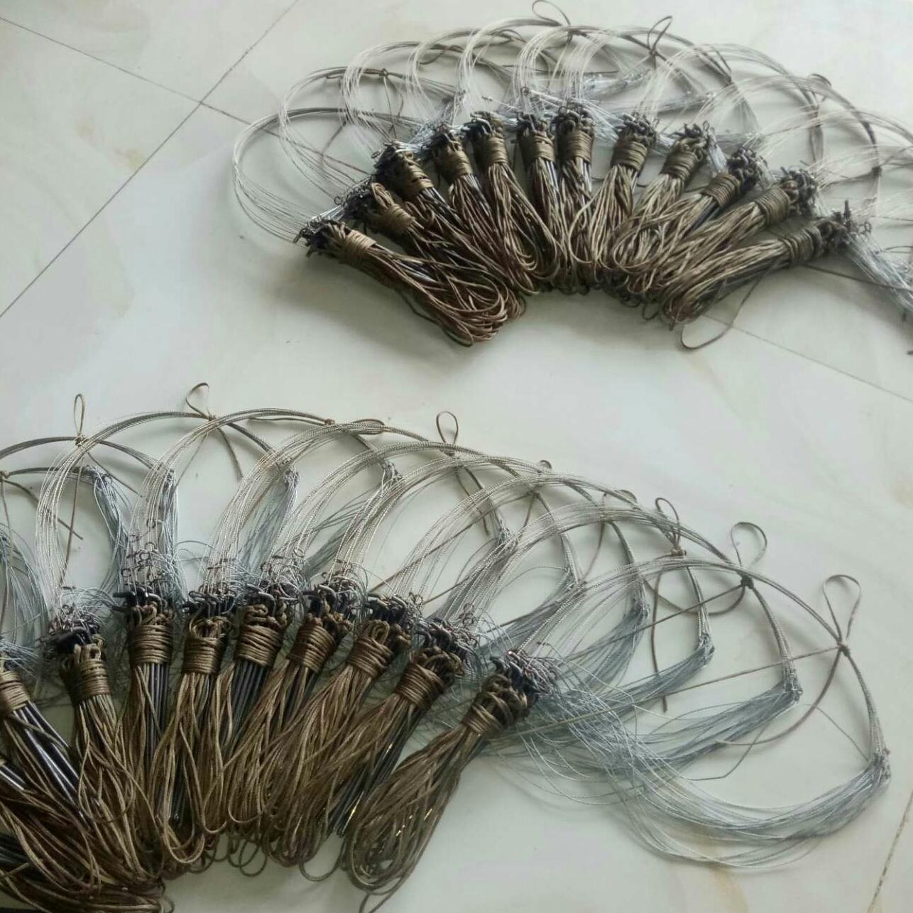 2 bộ Giò bẫy đón gà rừng 20 chân cáp inox chống rỉ siêu nhạy