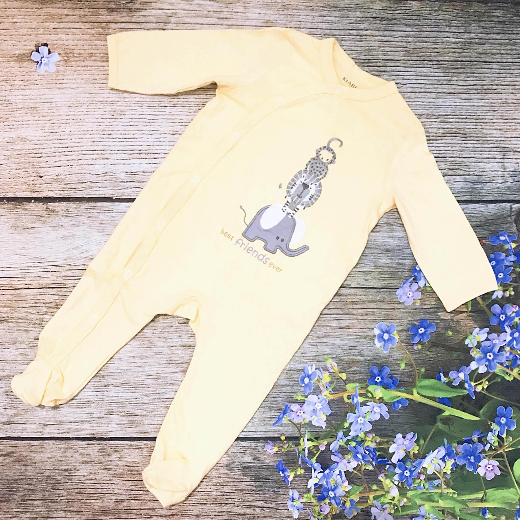 Combo 2 bodysuit liền vớ kiabi cho bé gái 3-24m