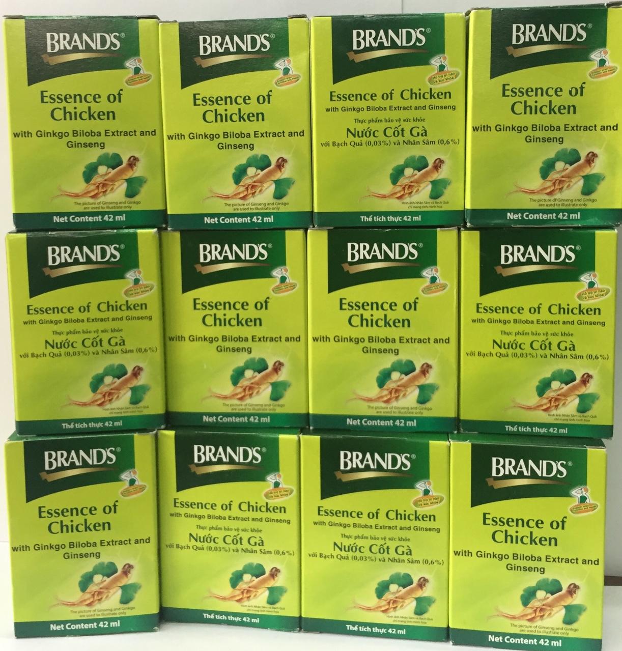 Nước cốt gà với nhân sâm brand's 12 hũ 42ml-pp sâm yến thái an