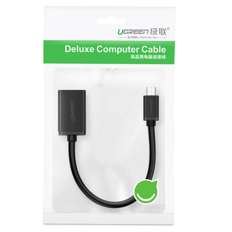 Dây Micro USB 2.0 OTG dạng tròn dài 12cm UGREEN US133 Dây Micro USB 2.0 OTG dạng tròn dài 12cm UGREEN US133