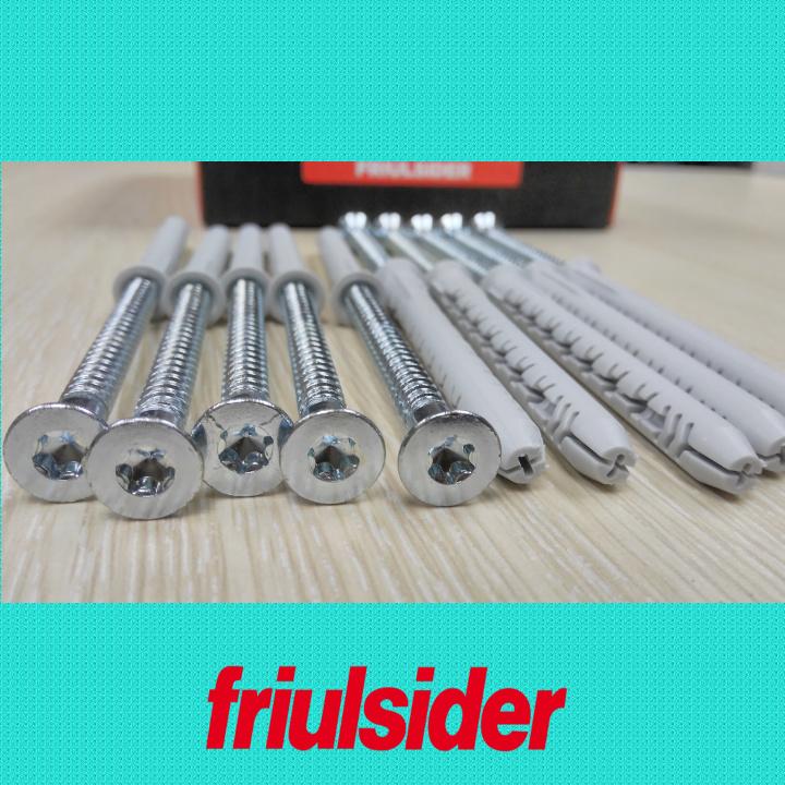 [HCM]Hộp 100 cái tắc kê nhựa cao cấp Friulsider X5- 8x80 (SX tại Ý có kèm theo vít)