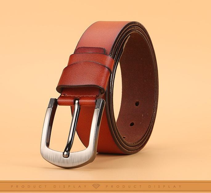 Thắt lưng dây nịt nam da bò phong cách châu âu - khóa kimkk3m