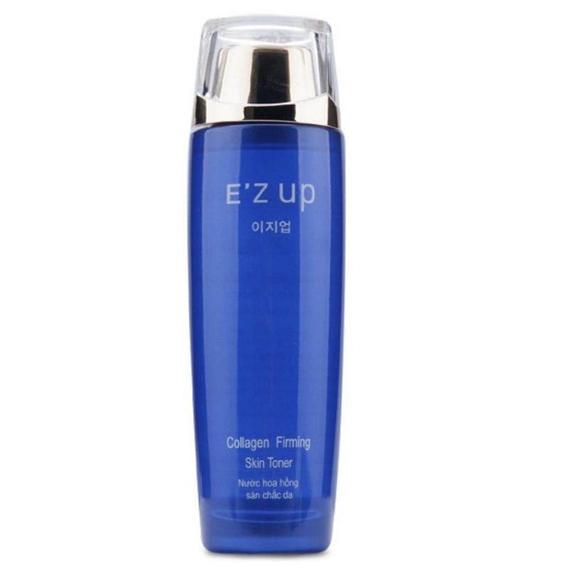 Nước hoa hồng săn chắc da EZup Collagen firm skin toner 120ml Tặng 01 hộp Bông tẩy trang Jeana