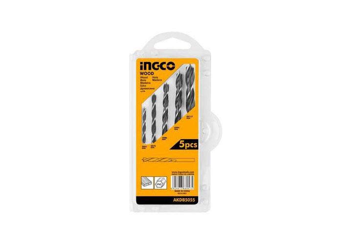 3-8mm bộ 5 mũi khoan gỗ ingco akdb5055