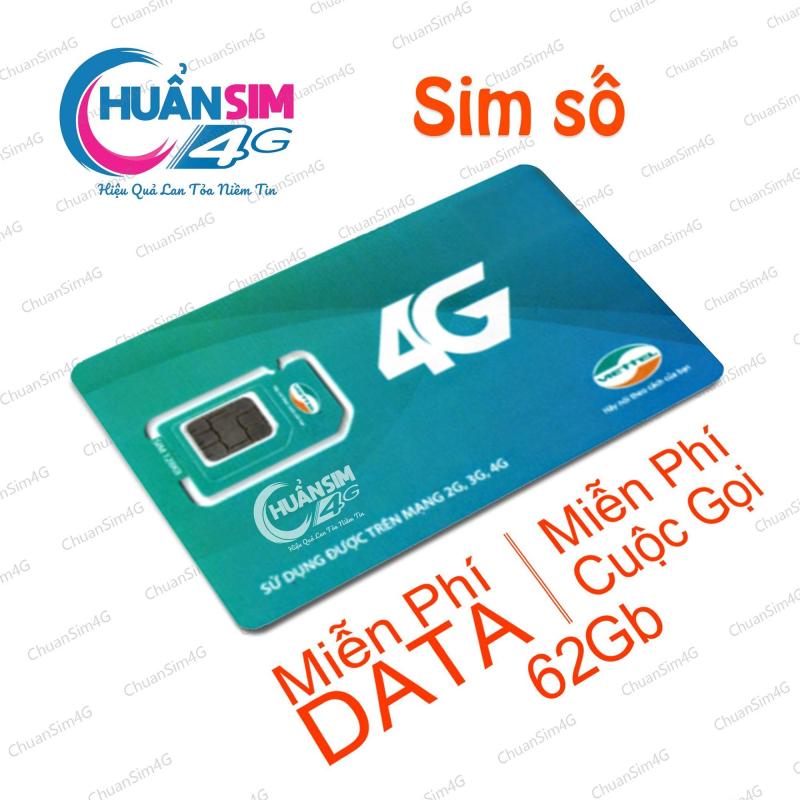 Sim 4G Viettel - Miển phí data - miển phí cuộc gọi V90 - 62GB Mỗi tháng