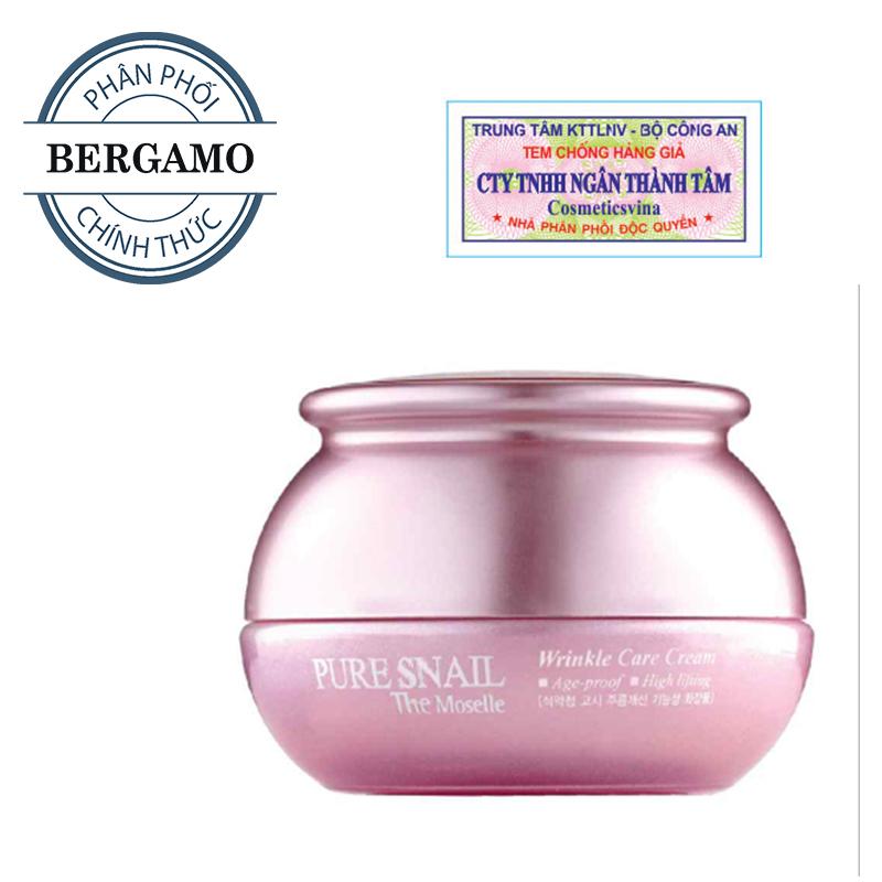 [HCM]Kem dưỡng trắng da và chống nhăn từ Ốc sên .Bergamo Coenzyme Snail  Wrinkle Care Cream 50gr (HÀNG CHÍNH HÃNG)