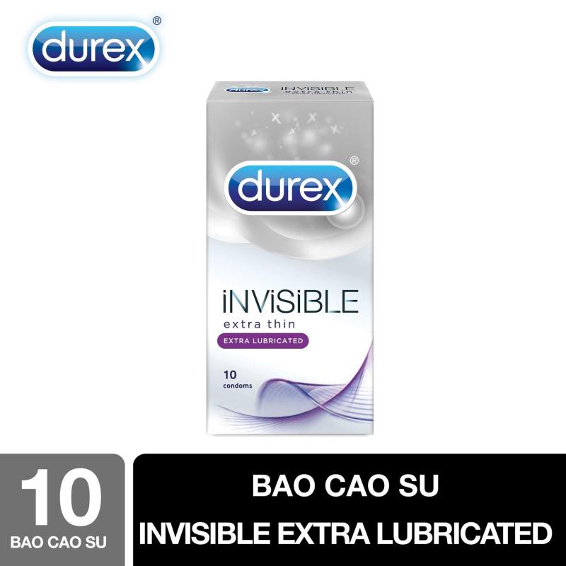 Bao cao su Durex Invisible Extra Lubricant 10 bao cao cấp