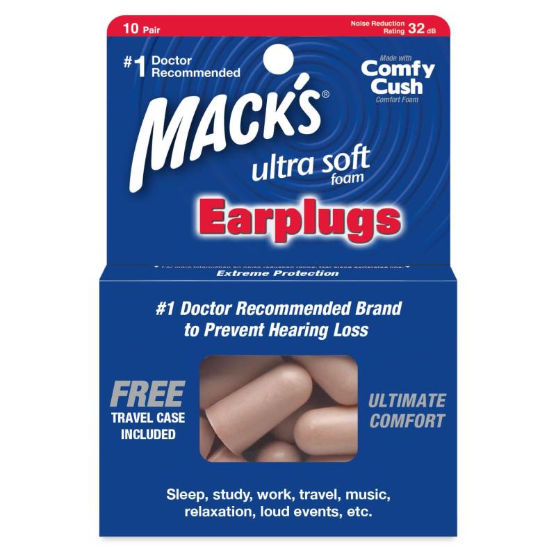 Hộp 5 đôi nút bịt tai chống ồn Macks Ultra Soft Foam® (#925) - Nhập khẩu từ Mỹ - Thương hiệu Macks
