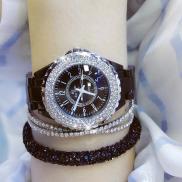 Đồng hồ nữ Bee Sister 0280 Full Viền Đá Xoay - dây sứ độc lạ - size 30mm
