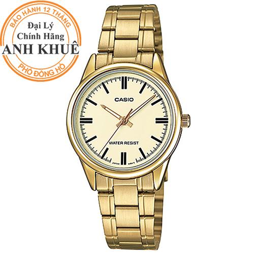 Đồng hồ nữ dây kim loại Casio Anh Khuê LTP-V005G-9AUDF