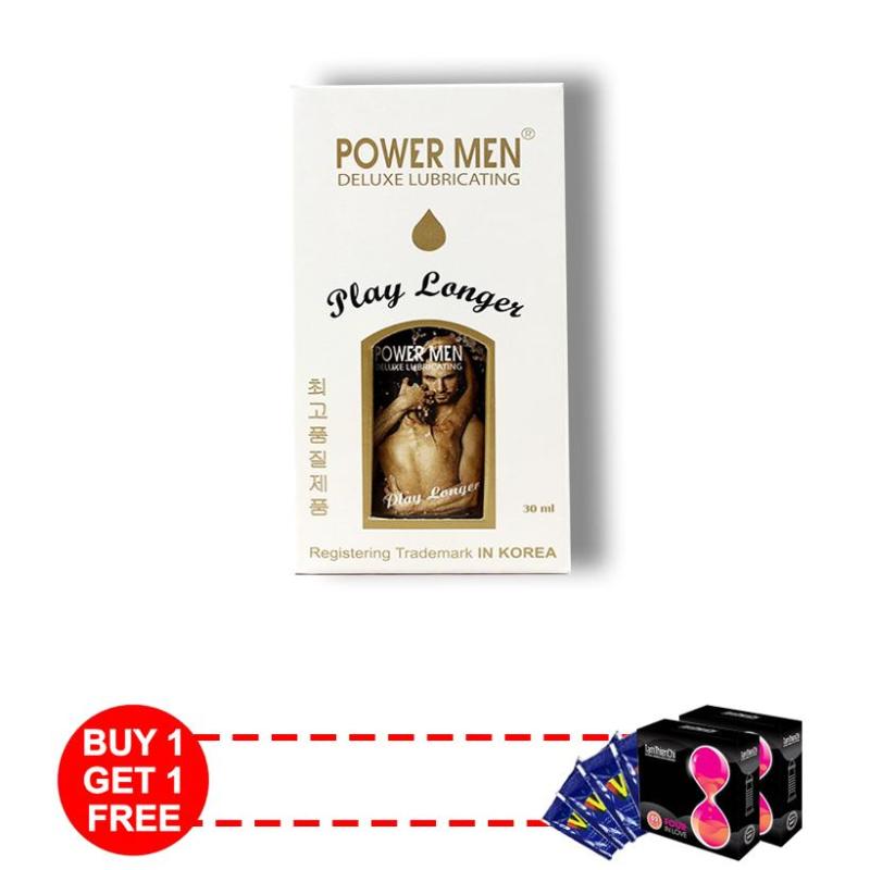 Gel bôi trơn kéo dài thời gian Powermen Play Longer x 30ml - Tặng 1 hộp BCS TTC 4in1 kéo dài (hộp 3 cái) và 10 gói gel