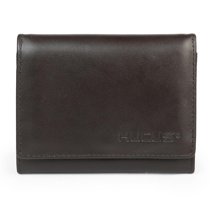 Ví Name Card Da Bò 2 Gấp Nam Nữ (Đen, Nâu)