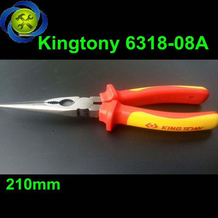 Kềm mỏ nhọn kingtony 6318-08a 1000v 8 inch