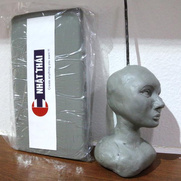 Đất sét Sáp Dầu - đất sét nặn tượng, đổ khuôn , mô hình Stopmotion màu Xám Cứng