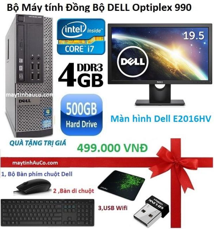 Bảng giá Bộ Máy tính Dell optiplex 990 (Core i7 RAM 4GB HDD 500GB ) - Màn hình Dell 19 inch 1916HV  Wide - LED , Tặng Bàn phím chuột Dell , USB wifi , Bàn di chuột ,Bảo hành 24 tháng Phong Vũ
