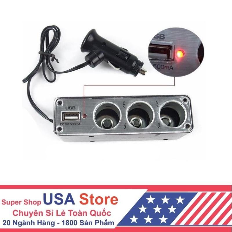 Giá Bộ Chia Sạc Trên Ô Tô Cao Cấp - (Chọn Màu)TS-01 (Đen)