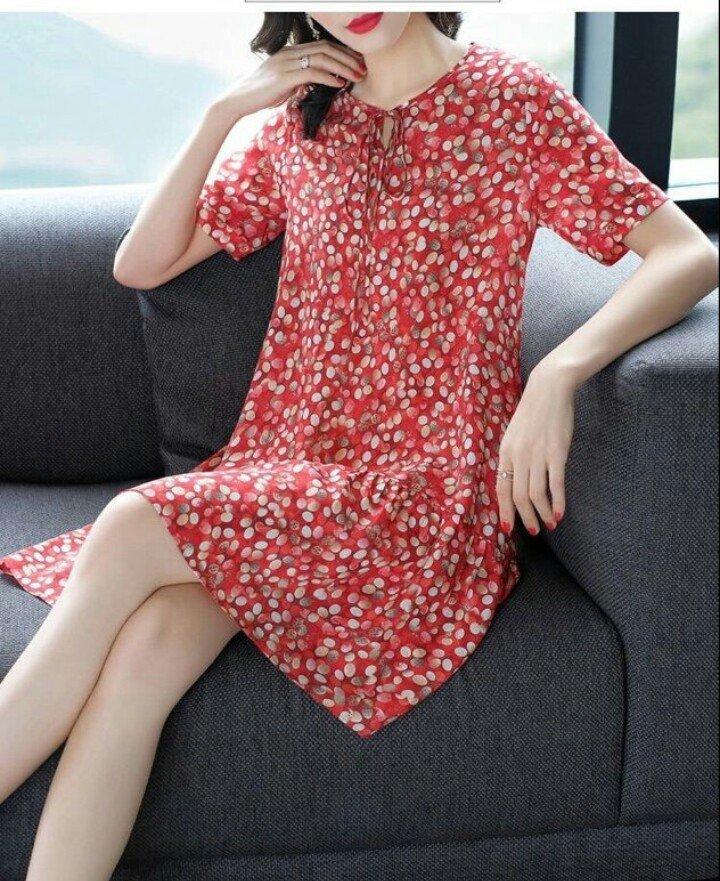 [HCM]Đầm suông họa tiết bèo lai CS solist