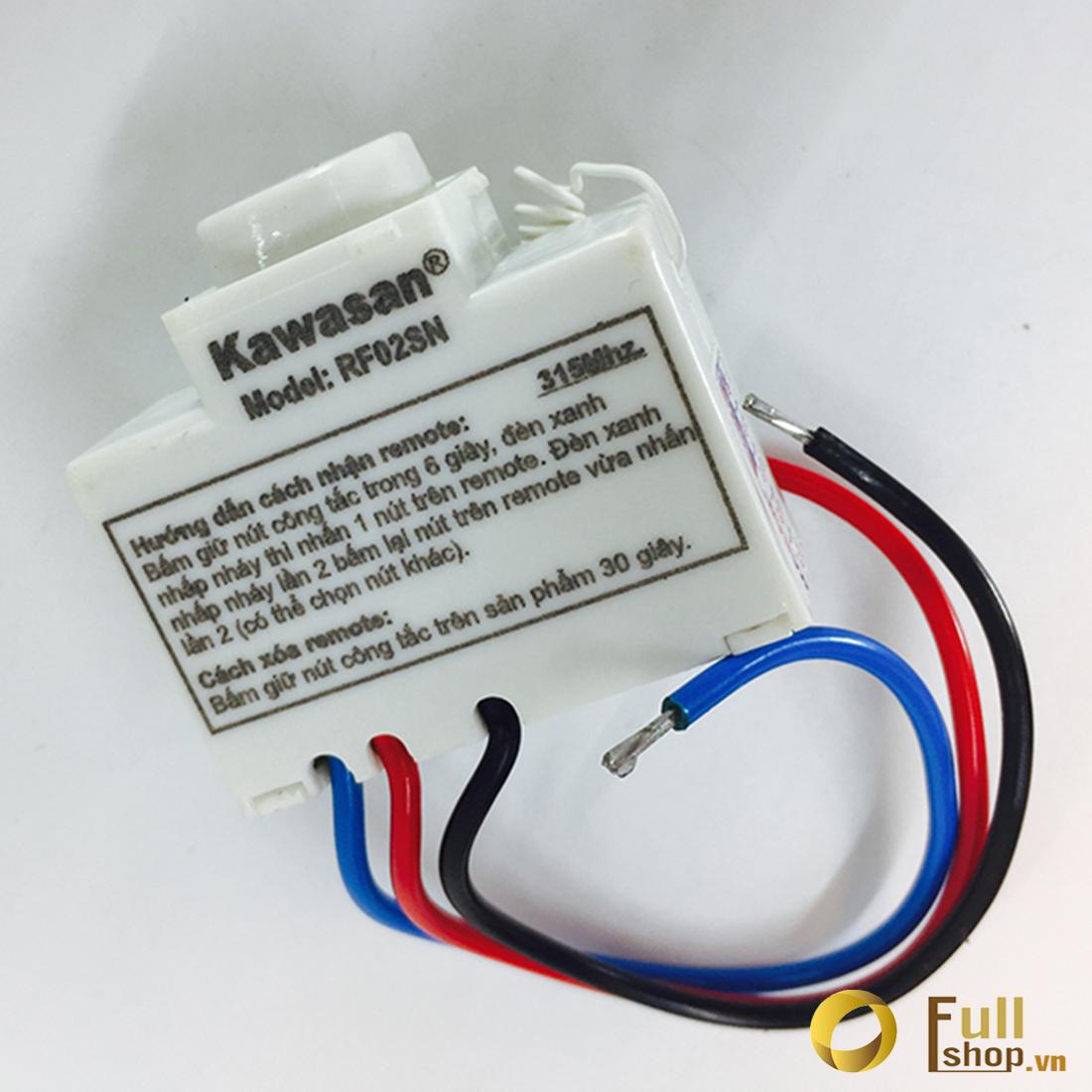 Hạt công tắc điều khiển từ xa lắp mặt sino Kawa RF02SN sóng 315mhz