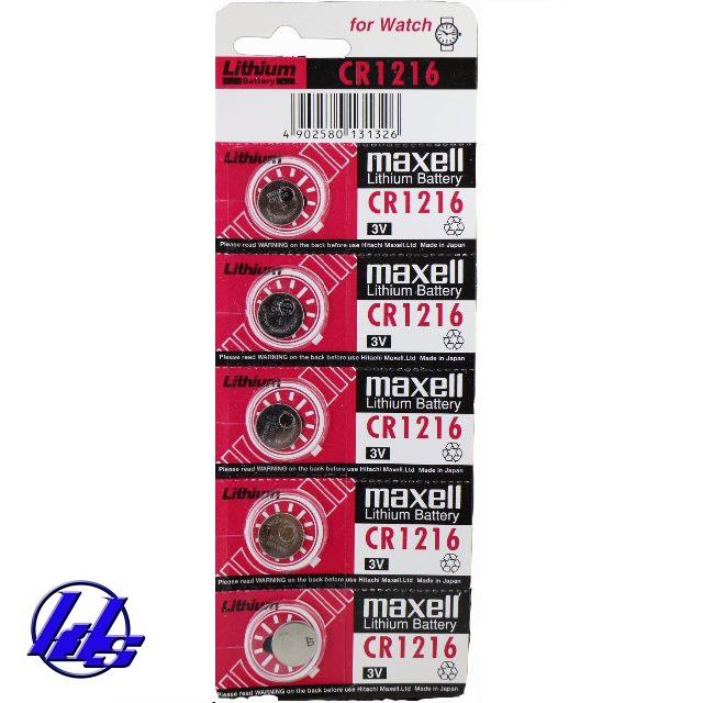 Pin cr1216 maxell lithium 3v - vỉ 5 viên