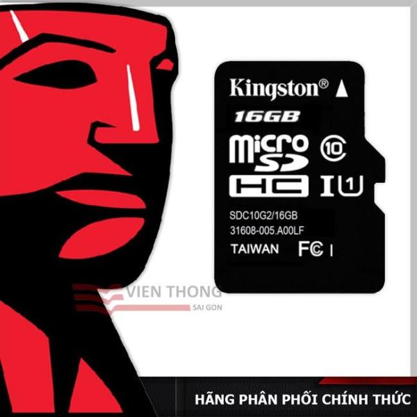 Thẻ nhớ Kingston 16GB up to 80mb/s Micro SDHC C10 UHS-I - Hãng phân phối chính thức + Tặng móc dán điện thoại