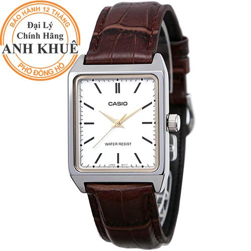 Đồng hồ nam đây da casio anh khuê mtp-v007l-7e2udf
