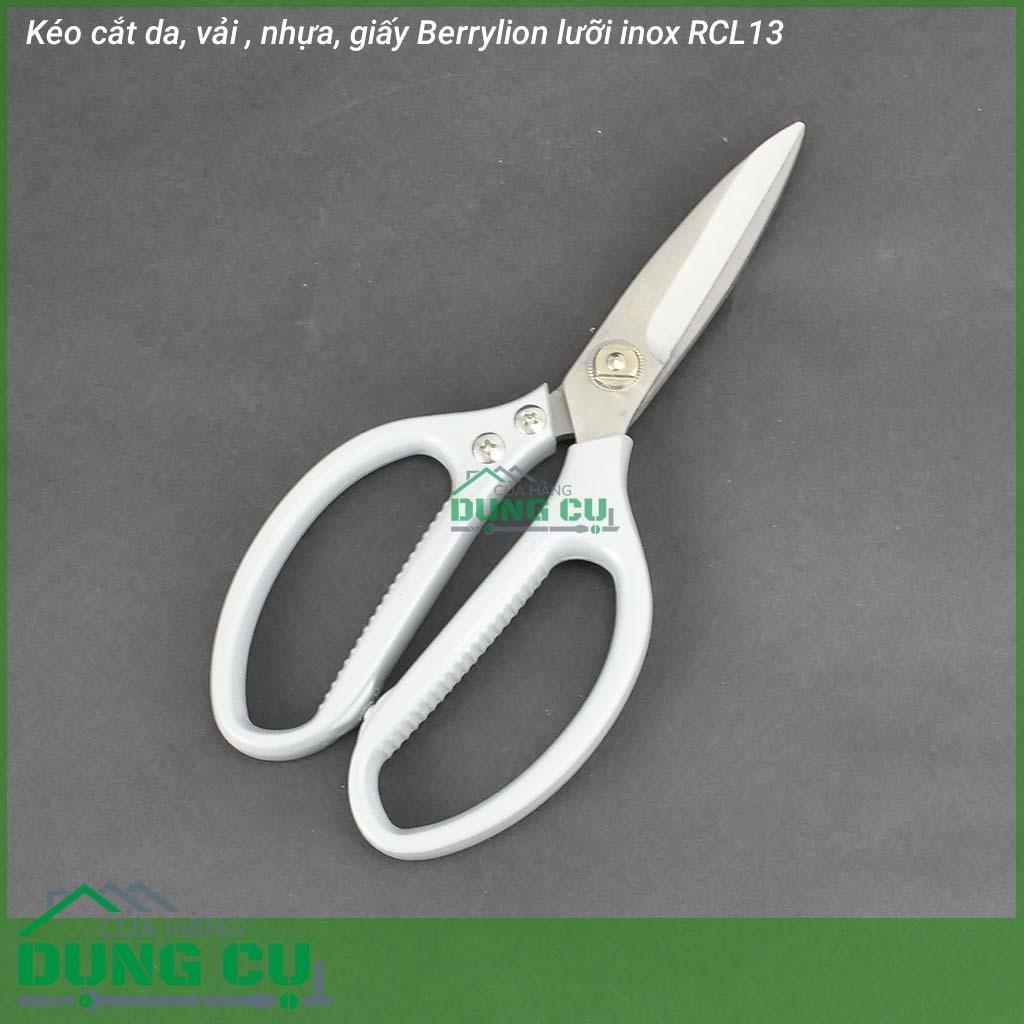 Kéo cắt vải, da, giấy Berrylion lưỡi inox RCL13 chuyên dụng