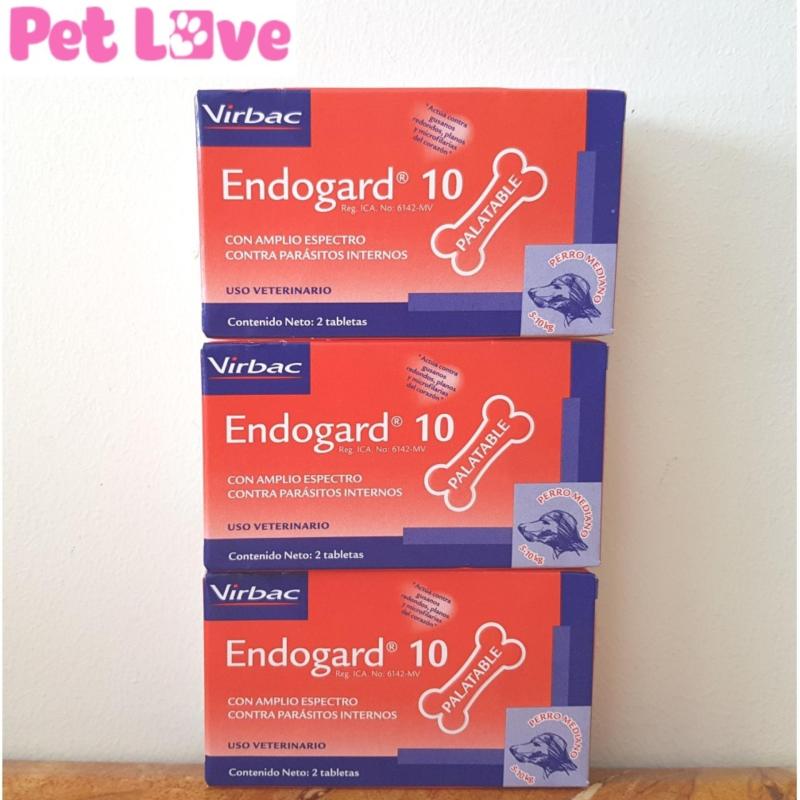 3 hộp Endogard (2 viên thuốc/ hộp) xổ giun tim, giun tròn, sán dây trên chó