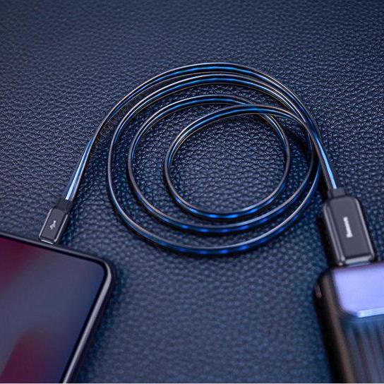 Cáp sạc và truyên data siêu nhanh có dải đèn Led phát sáng cực đẹp thương hiệu Baseus chuẩn dành cho các đời iphone Xs, Xs Max , ipad Glowing data cable - Phân phối bởi Vietstore