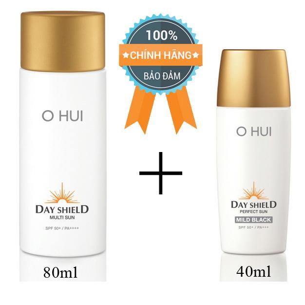Bộ Chống Nắng Ohui Day Shield Perfect Sun Black Special 2 Sản Phẩm ( 80ml + 40ml ) - Chính Hãng Hàn Quốc.