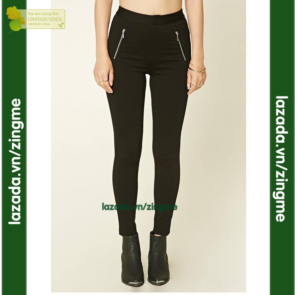 Quần Legging túi dây kéo kiểu Hàn Quốc mt282 Zingme