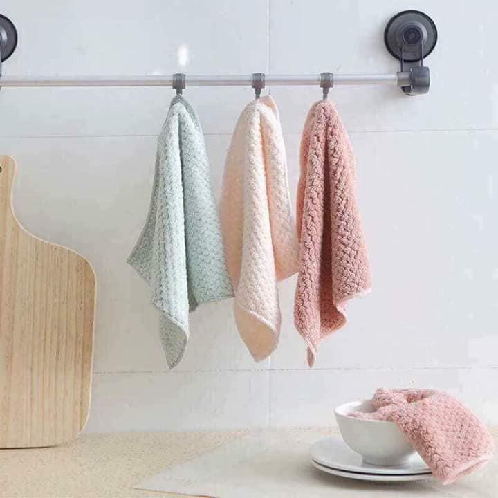 Combo 10 khăn lau thấm nước đa năng nhiều màu mới siêu hót