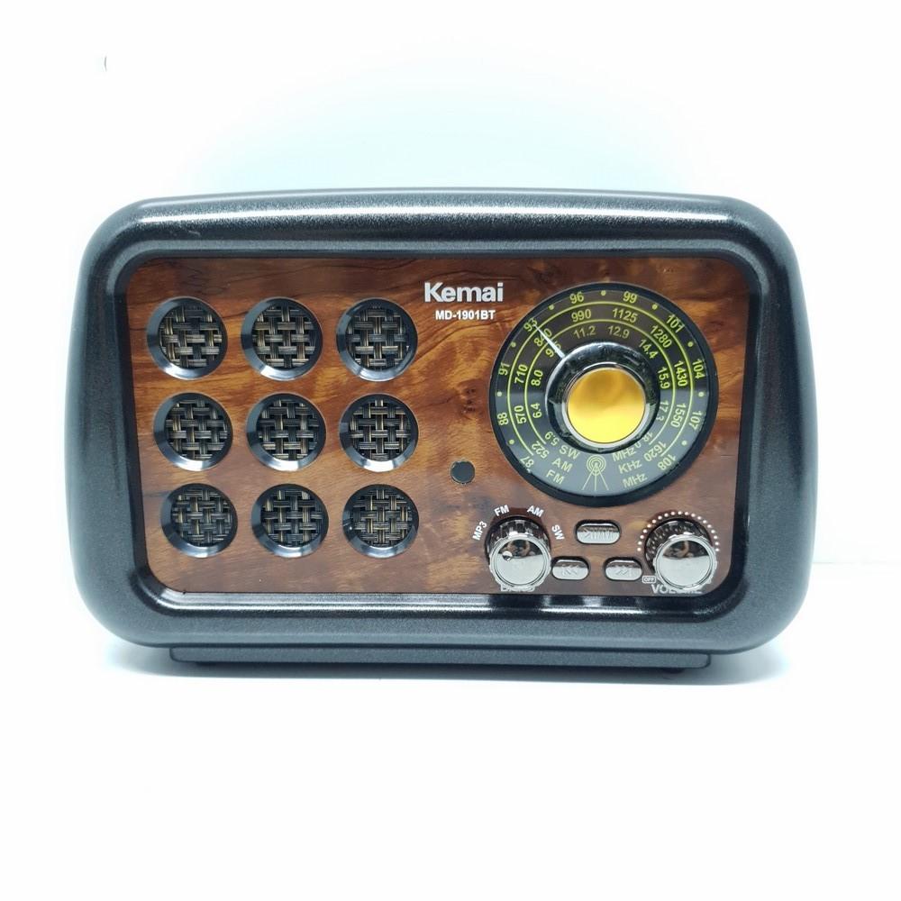 Đài radio pin sạc kemai nd-1901bt fm-am-sw-usb-sd-blutooth