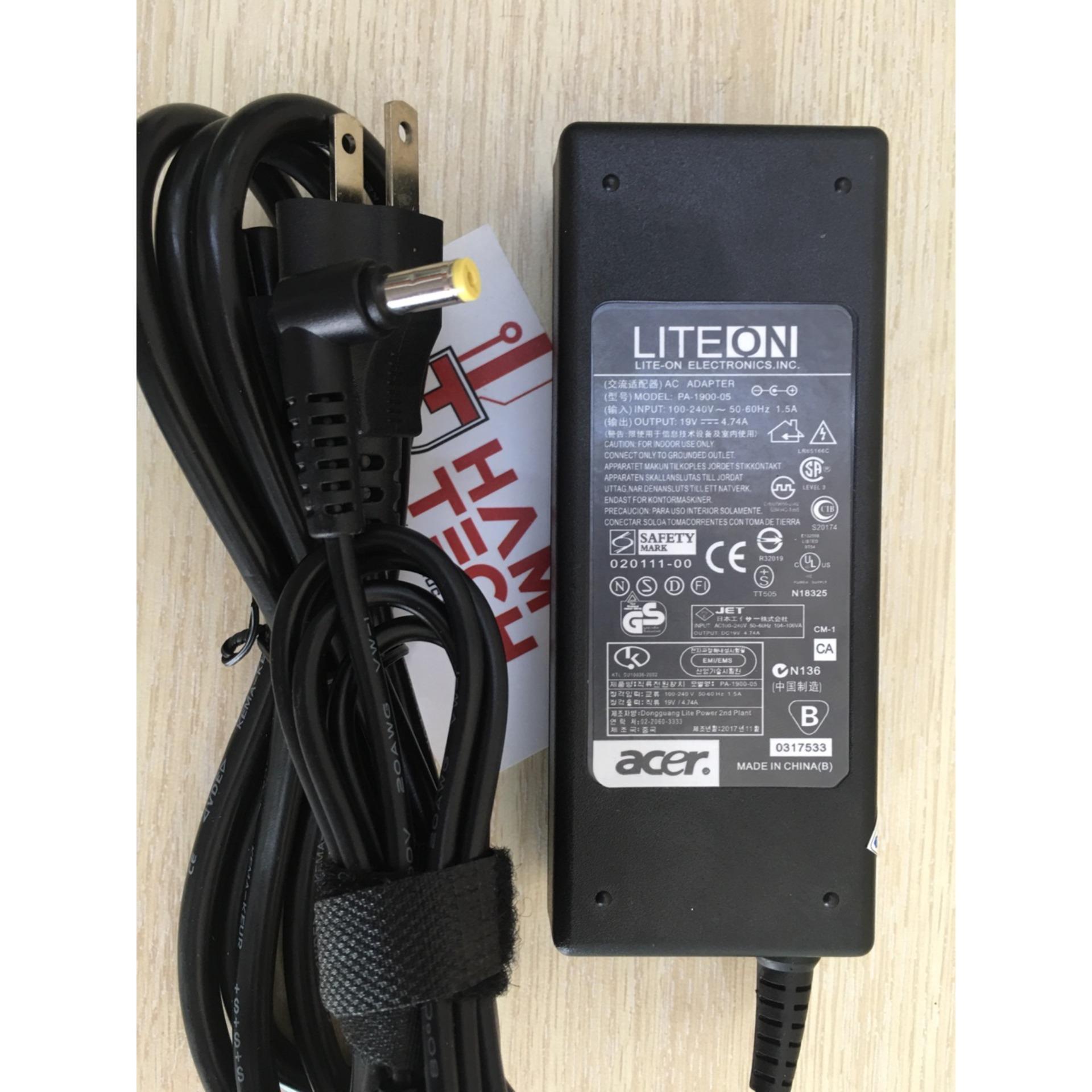 Sạc laptop acer 19v-4.74a đầu thường